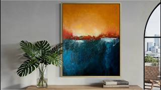 Let’s learn how to bring warm and cold colors together and make an Amazing Abstract Painting #art
