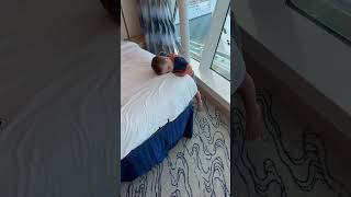 The View From The Panoramic Ocean View Family Stateroom On The Freedom Of The Seas cruiseship