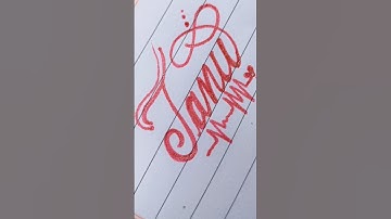 Janu name art #shorts #youtubeshorts #youtube #calligraphy
