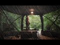 Cozy Solo Camping in the Rain. with Land Rover Defender