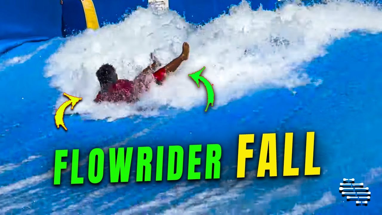 The First Flow Rider Boy Falls in Water Trying Flowrider for the First Time - YouTube