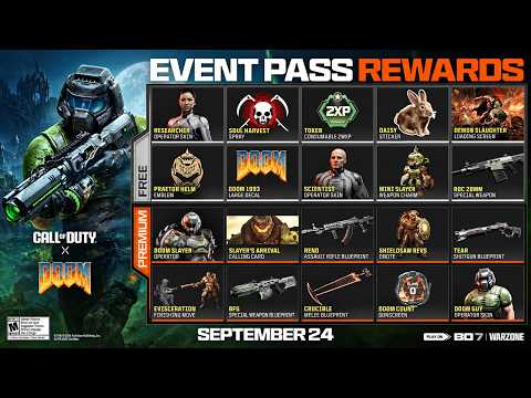 ALL NEW Black Ops 7 DOOM Haunting Event Pass REWARDS! (FREE Operators, DOOM Cosmetics, & MORE)