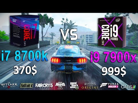 i9 7900x vs i7 8700k Test in 8 Games