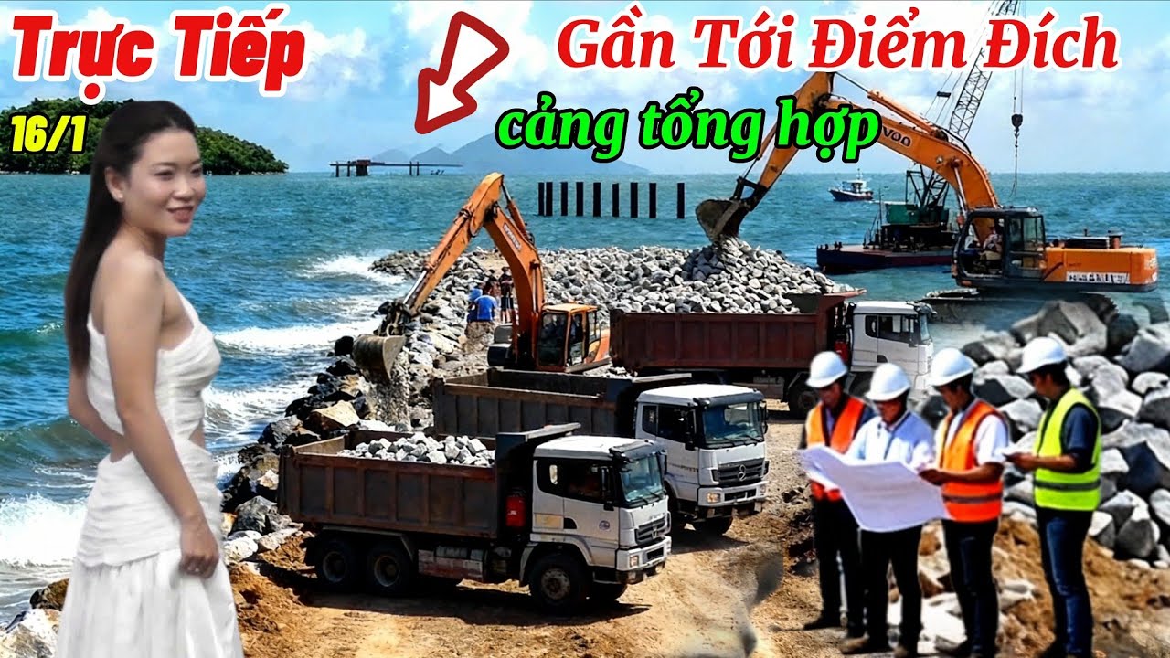 Trực tiếp 16/1 cận cảnh con đường vượt biển Hà Tiên ra cảng tổng hợp dần dần tới điểm đích