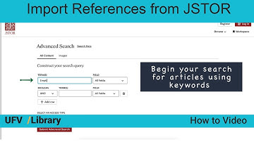 Import References from JSTOR