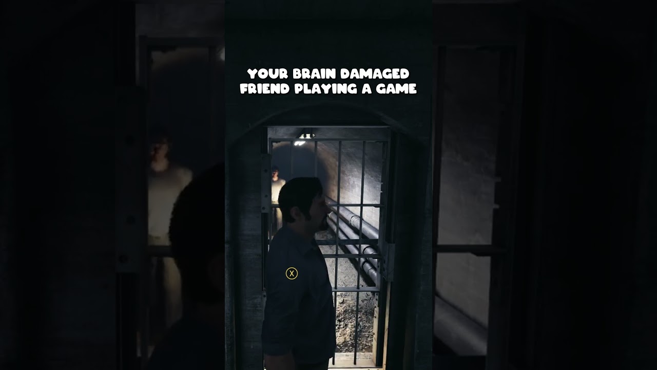your brain damaged friend playing a game