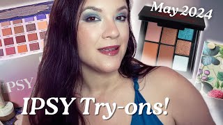 MAY 2024 IPSY TRY-ONS: Icon Box, BoxyCharm & Ipsy Glam Bag Full Face of Makeup & Reviews!