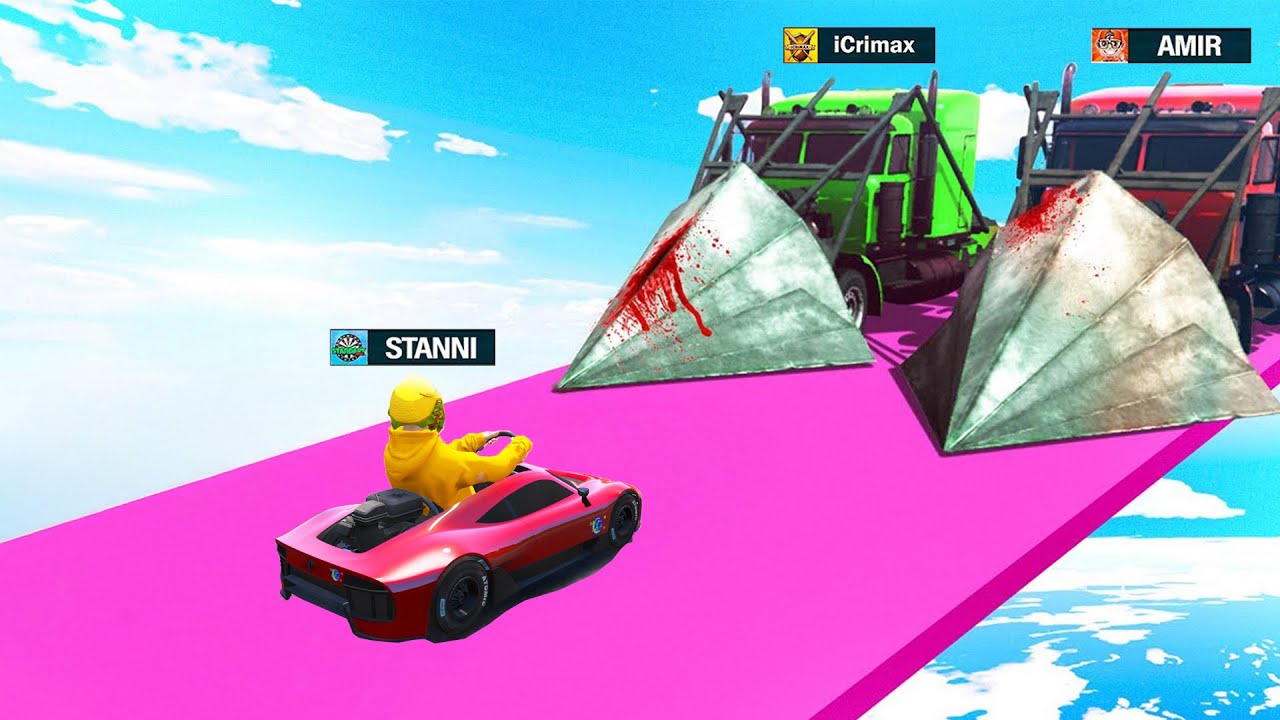 7 YOUTUBER fahren FACE to FACE RENNEN in GTA 5!