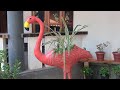 DIY flamingo Sculpture/ how to make  flamingo in cement/ flamingo plant pot/ DIY Flamingo pot
