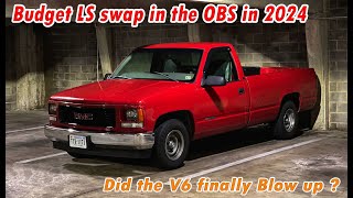 Motor is blown, time for a LS swap in the OBS truck