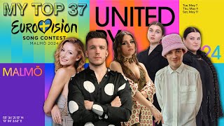 Eurovision Song Contest 2024 - My Top 37 (w/ comments)