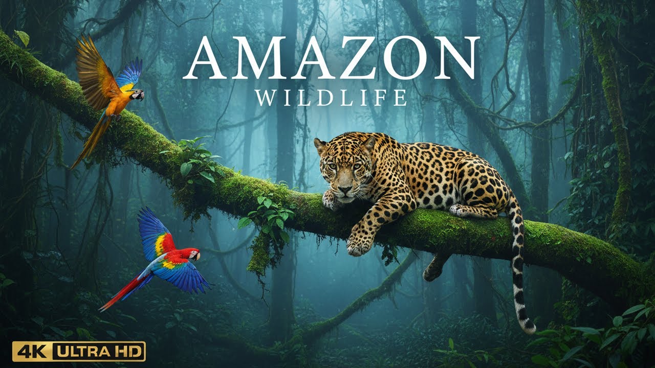 Amazon Wildlife 4K | Jungle Animals & Nature Sounds from the Amazon Rainforest | Relaxing Film