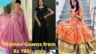 Taffeta silk gown | Georgette gown | party wear dresses design collection for women