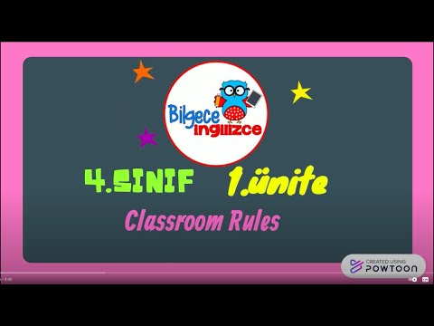 4.SINIF 1. UNITE (CLASSROOM RULES)