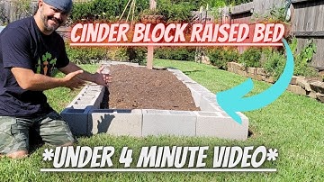 How to Build a Cinder Block Raised Bed, Revisited || 4-Minute Video || Down-Home Backyard Gardening