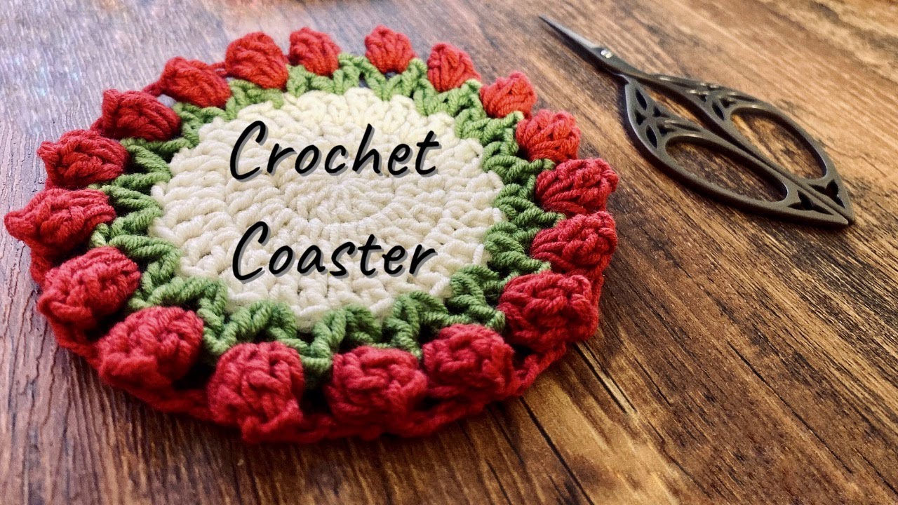 CROCHET COASTER: Как вязать розы подстаканник | Ноли ручной работы | NoLi Handmade