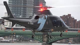 AW109 GTHDR ARRIVING AND DEPARTING FROM LONDON BATTERSEA HELIPORT 232