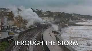 46100 Royal Scot battles Storm Babet at Dawlish with the final English Riviera Express - 2023