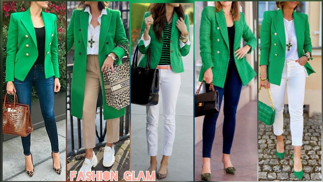 What to wear with a green blazer ladies