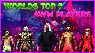 Free Fire World Best Top 5 Awm player || mundo de fogo livre melhor jogador do top 5 awm