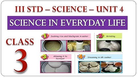 SCIENCE IN EVERYDAY LIFE   STD 3   UNIT   3