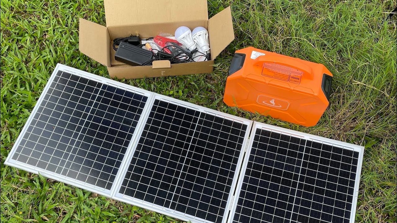 Camping and Outdoor Portable Solar Power System (model eg003pb) YouTube