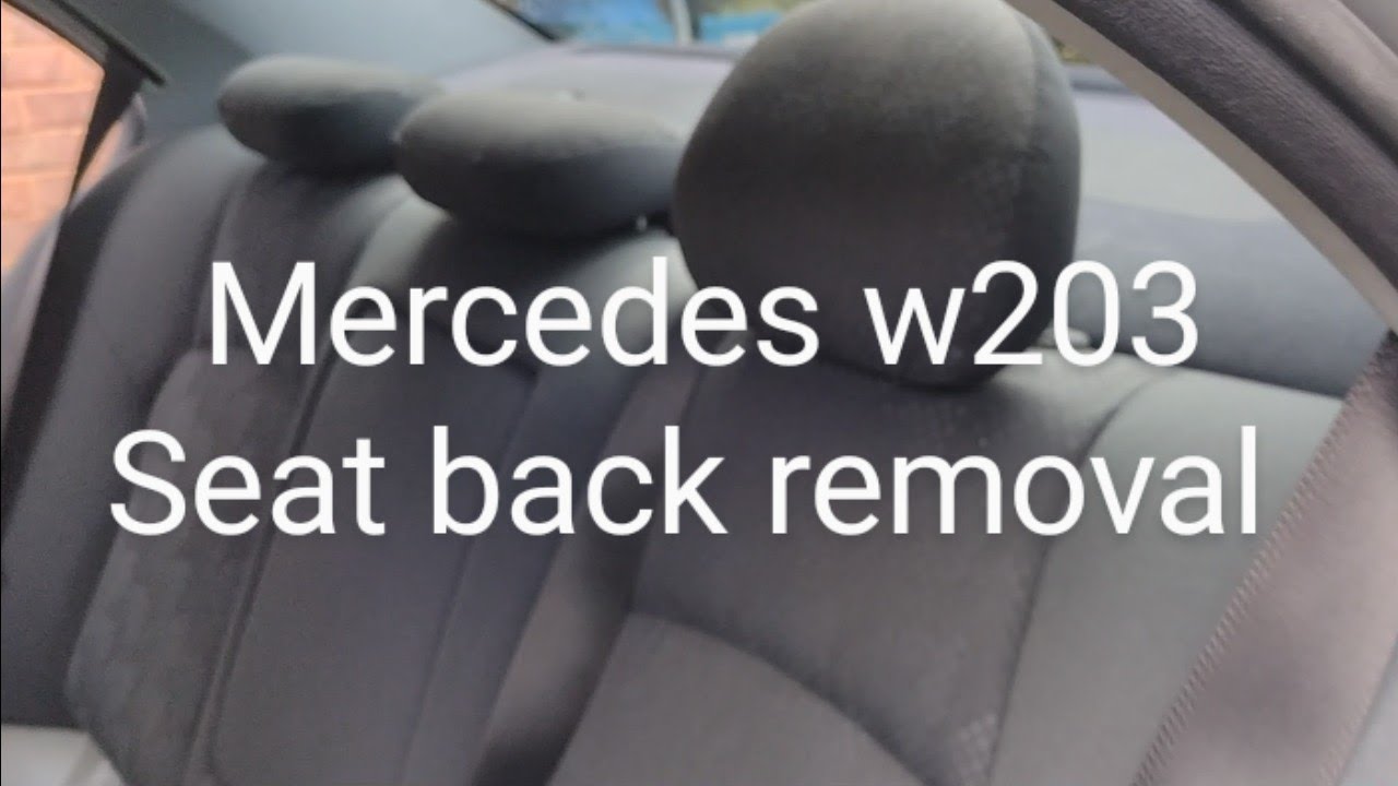 Mercedes w203 rear seat back removal. How to! YouTube