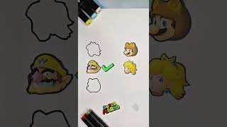Wario X Peach X Bronze Mario Mario Bros Paper Game