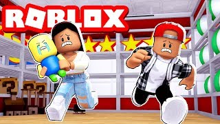 WE TOOK OUR NEW BABY TO A TOY STORE! - ROBLOX ESCAPE THE TOY STORE OBBY