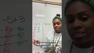 Adding integers with counters and the rule! #math #mathteacher #mathtips #integers