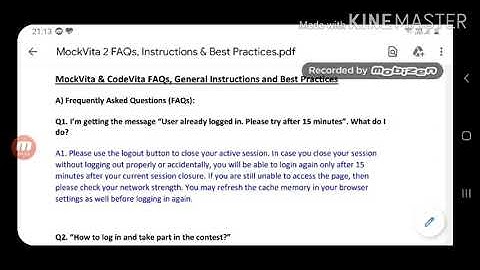 TCS Codevita & Mockvita FAQs while taking test
