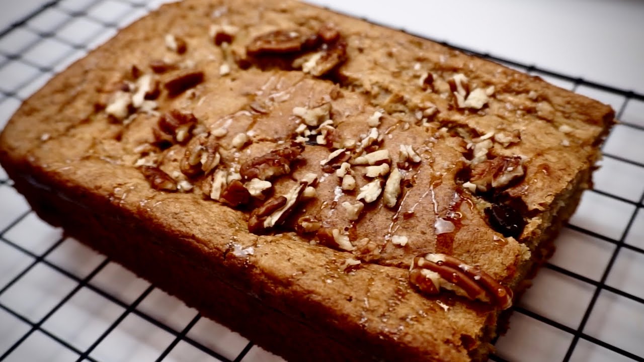 كيك الشوفان والموز بدون دقيق وسكر هشة وسر لونها الفاتح صحية 💯 💯