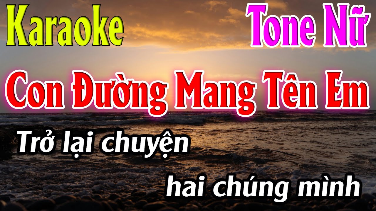 Con Đường Mang Tên Em Karaoke Tone Nữ ( Am ) Beat Mới | Karaoke Lâm Organ