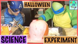 Halloween Pumpkin Volcano Science Experiment for Kids using Baking Soda and Vinegar Fun and Easy