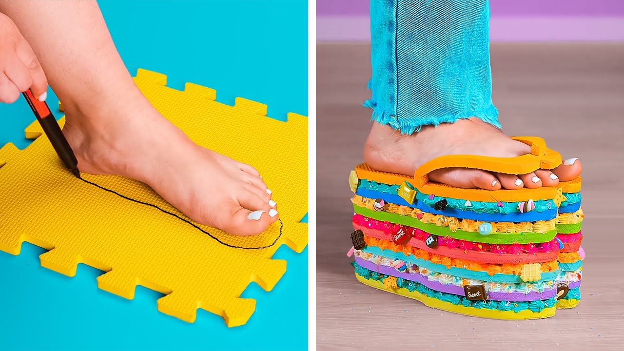 Colorful And Trendy Shoe Crafts And Feet Hacks | Fantastic DIY Clothes By 5-Minute Crafts Recycle