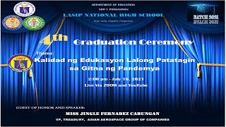 Lasip NHS Senior High School 4th Virtual Graduation 2021