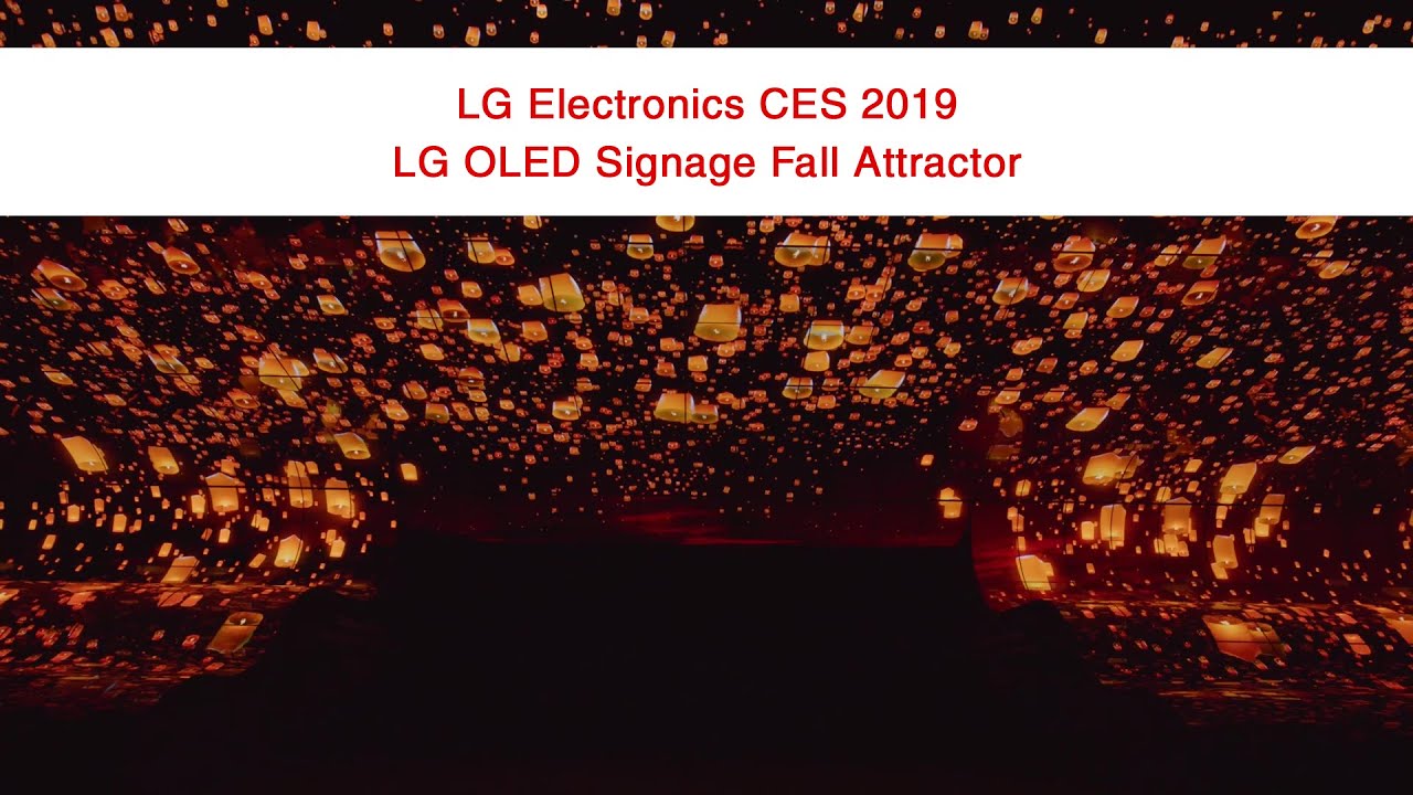 LG Electronics Fair Stand CES 2019 – LG OLED Signage Falls Attractor ...