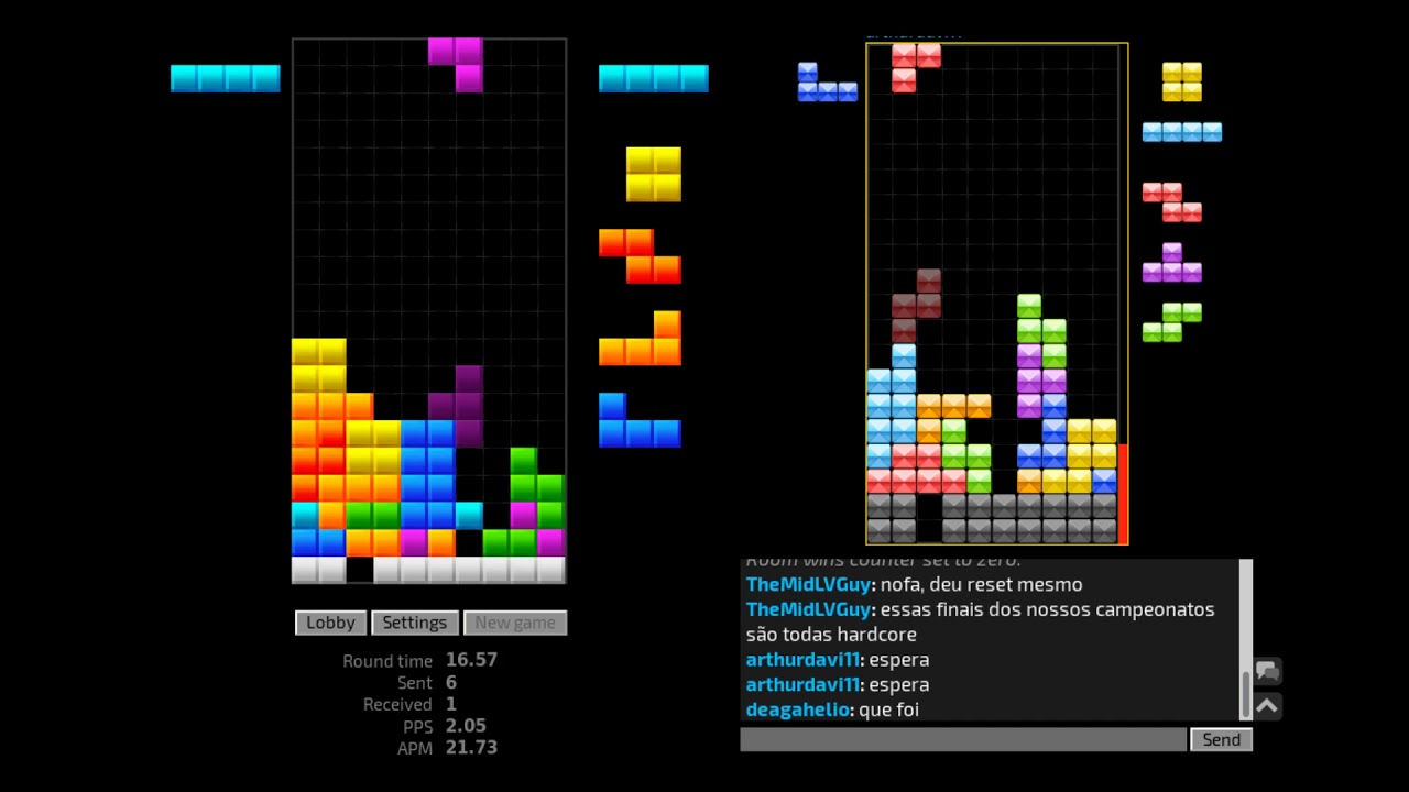 Tetris Masters BR 1 - Match 14 - deagahelio vs arthurdavi11