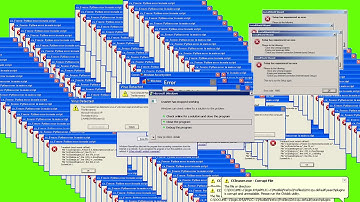 GREEN SCREEN Windows XP Error   VIRUS ERROR ☢   FOOTAGE   SOUND