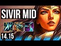 SIVIR vs ZERI (MID) | 6k comeback, 43k DMG, 15/6/15, Dominating | VN Master | 14.15