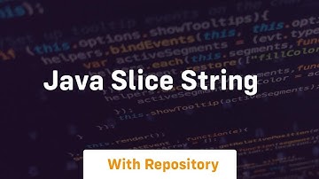 java slice string