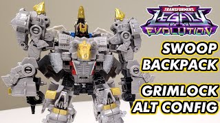 Volcanicus Backpack mode for Core Swoop and Alt Leg Config for Grimlock