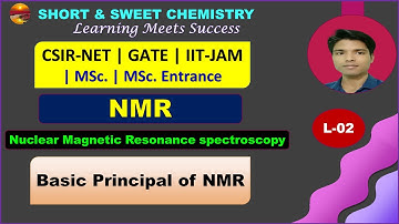 L-02 NMR || Basic principle of NMR || CSIR-NET GATE IIT-JAM