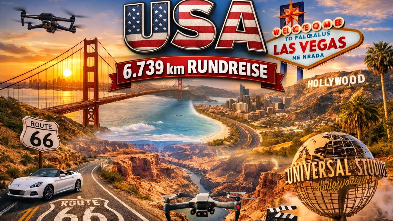 USA-ROADTRIP EXTREM: 6739 km, eine Drohne & die verrücktesten Orte!