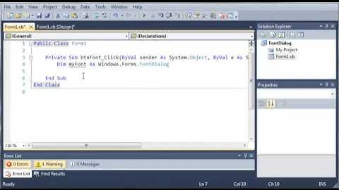 Visual Basic Tutorial   131   FontDialog ‏