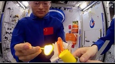 Chinese astronauts light a match aboard their space station—and the result is surprising