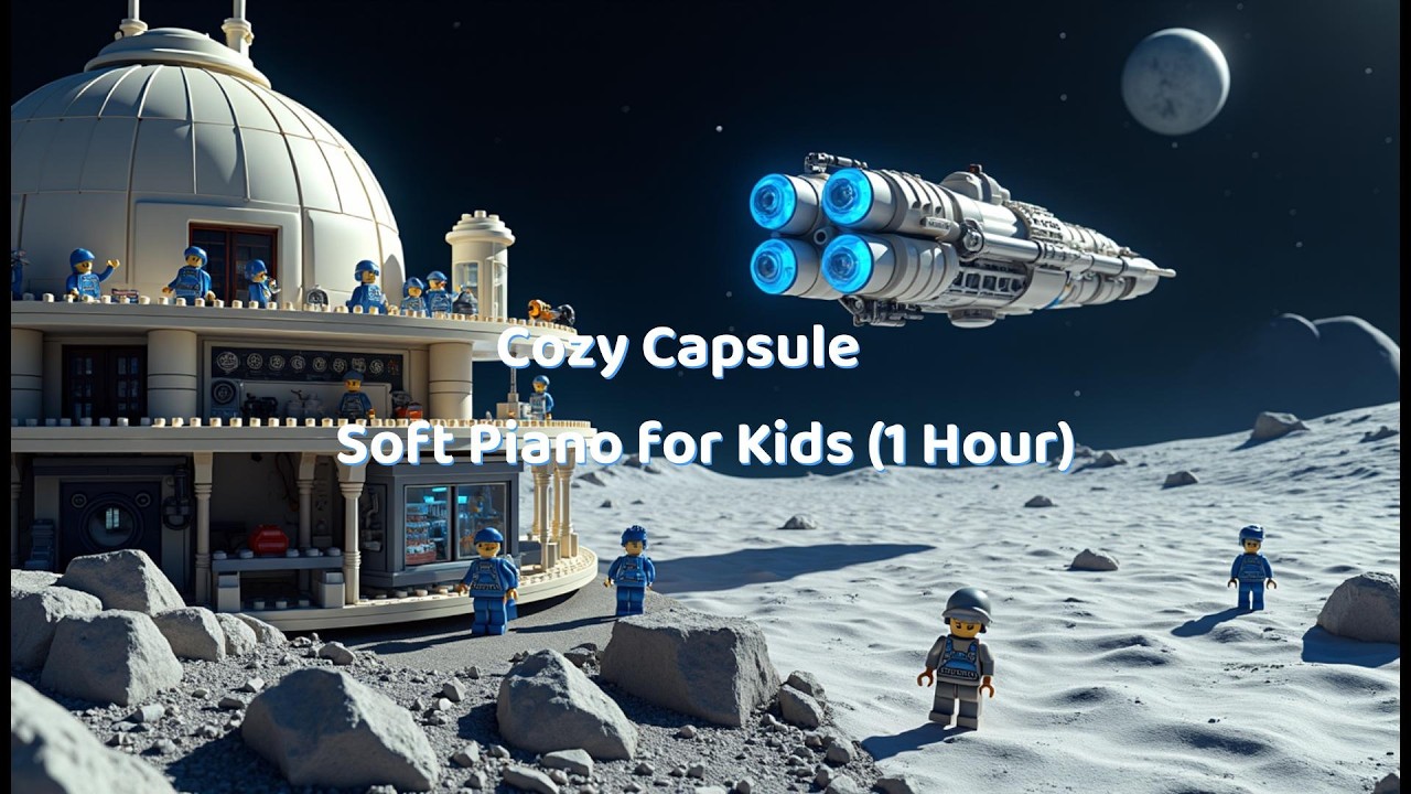 Cozy Capsule Interior — Soft Piano for Kids (1 Hour)