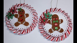 DIY~Adorable Peppermint Gingerbread Rosette Ornaments! SIMPLE!