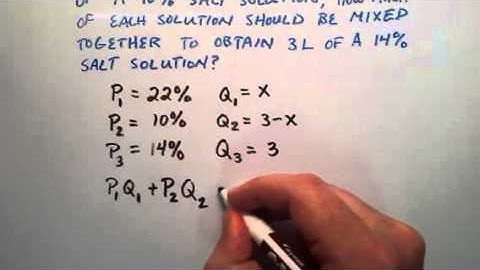 How to Solve a Mixture Problem , Intermediate Algebra , Lesson 42