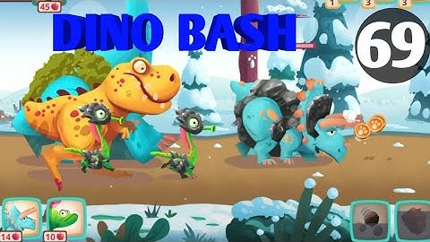 Dino Bash Level 69 (T-Rex) Android walk-through Gameplay : T-Rex Dino Unlocked